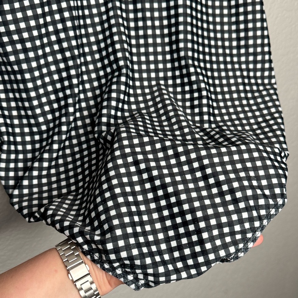 Albion Fit Castaway Black Gingham One Piece Front Zip Swimsuit XL Vacation Beach - Picture 6 of 6